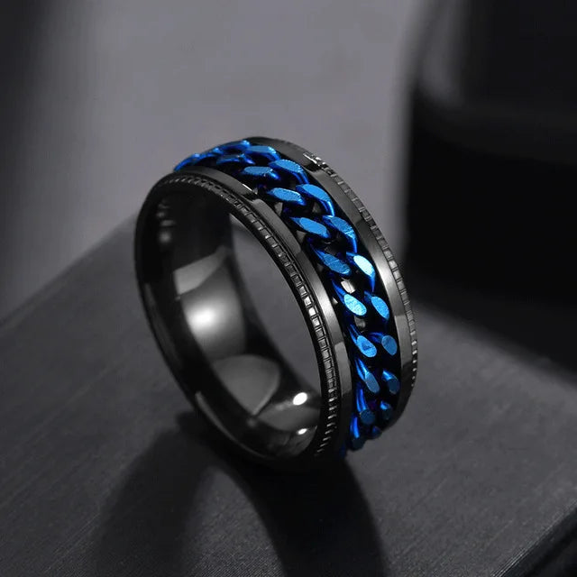 Rotatable Chain Titanium Steel Ring