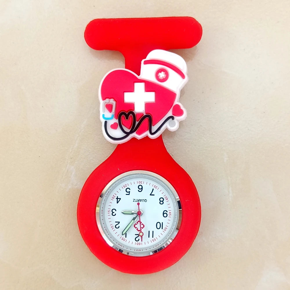Cartoon Medical Silicone Brooch Watch