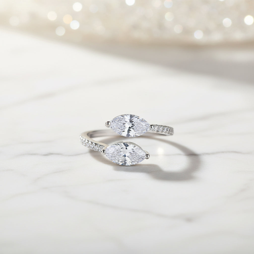 925 Sterling Silver Moissanite Ring