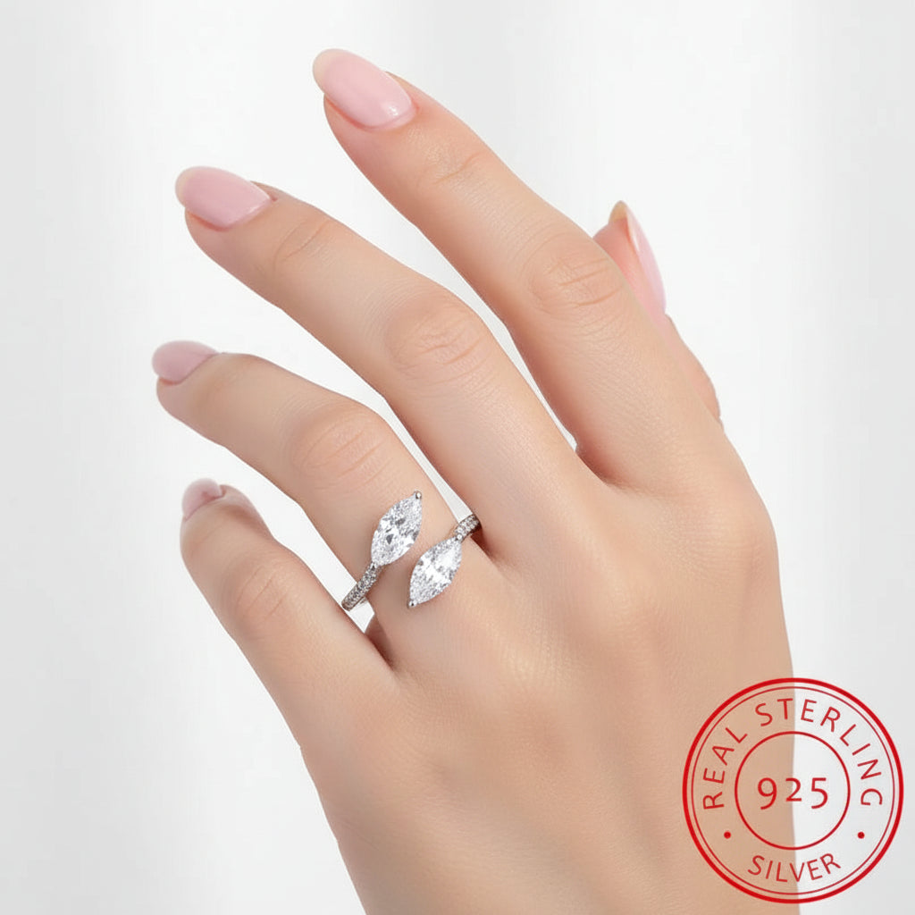 925 Sterling Silver Moissanite Ring