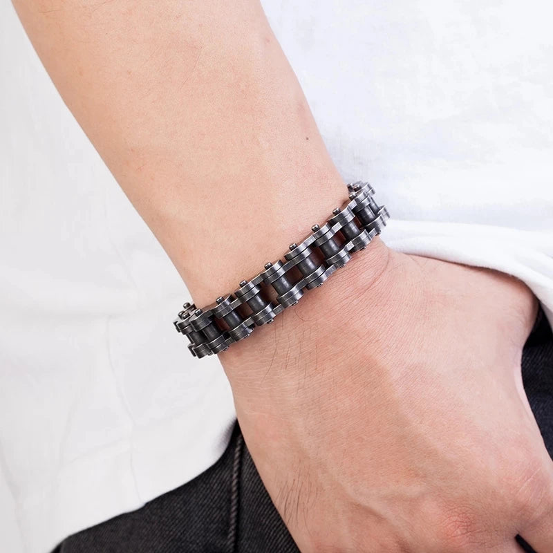 Men’s Motorcycle Chain Bracelet