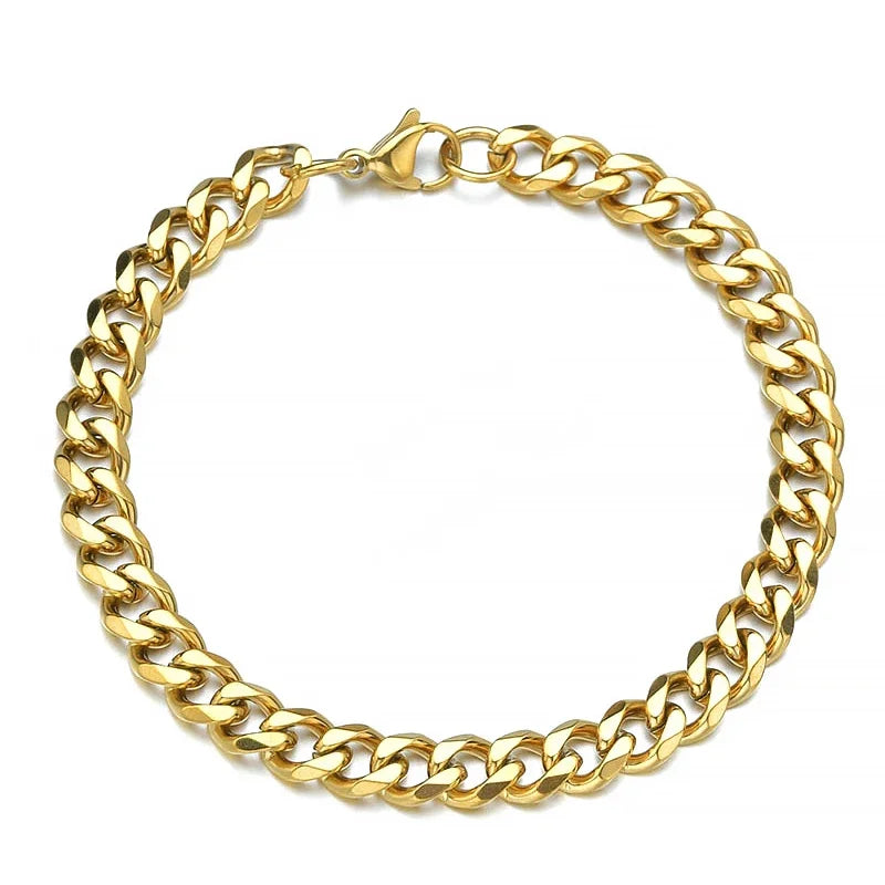 Stainless Steel Cuban Chain Bracelet