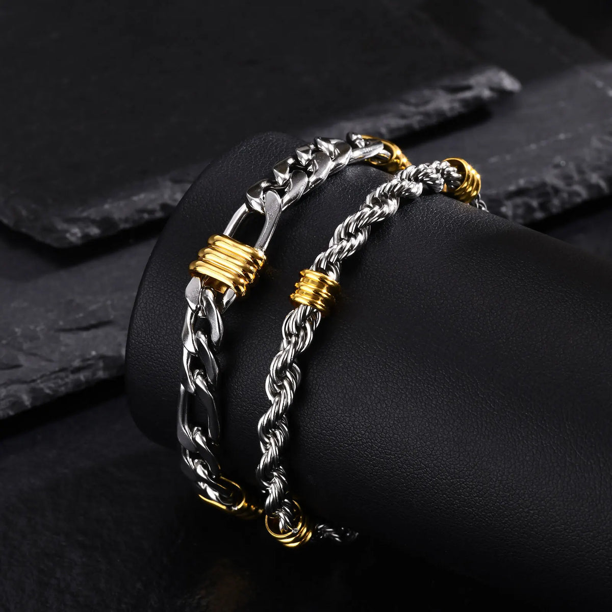 Men’s Rope & Cuban Link Bracelet