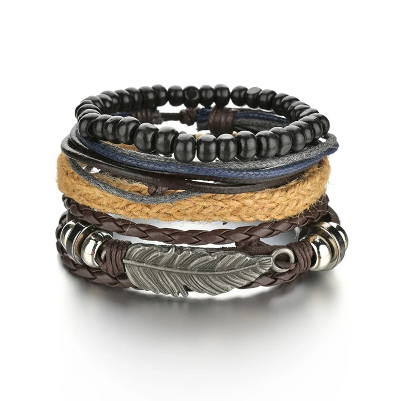 Men’s Life Tree & Wood Bead Bracelets