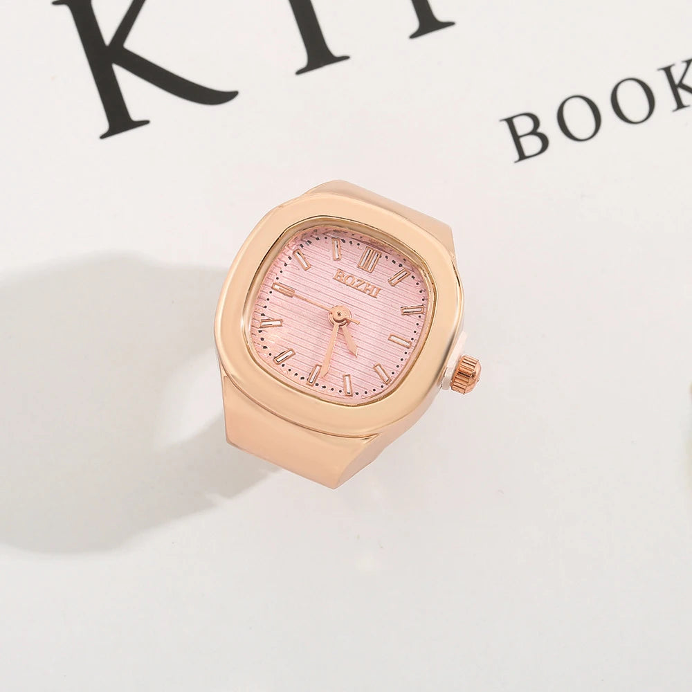 Mini Elastic Strap Finger Watch Ring
