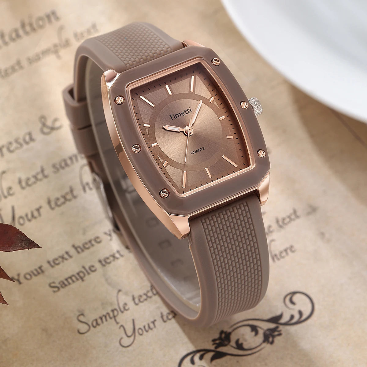 Trendy Square Silicone Quartz Watch